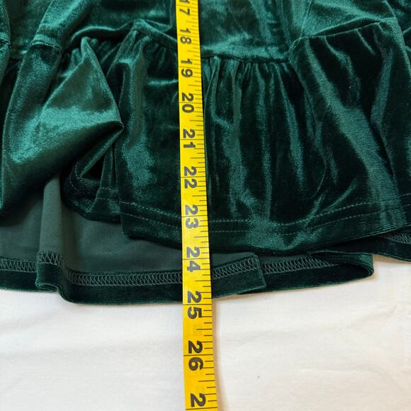 Velvet Renaissance Peasant Top Sz L Green Heavy Oversized Larp Ribbed Sleeve NWT - Picture 7 of 11